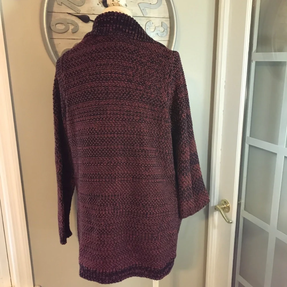Orvis 100% cotton pockets marled cardigan sweater - Picture 5 of 16